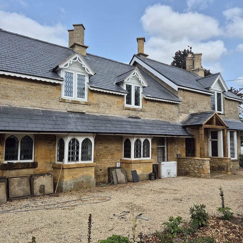 Traditional detached Cotswold stone house before refurbishment near Chipping Norton